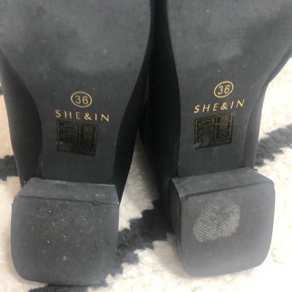 Black Stretch Ankle Boots She & In Sz 6 - Picture 6 of 8